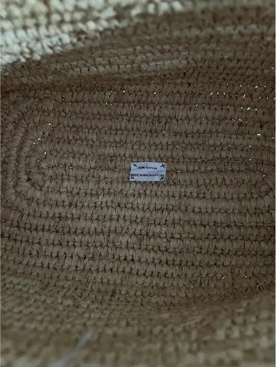 Annabel Ingall 100% Raphia Floral Tote Bag - Picture 4 of 7